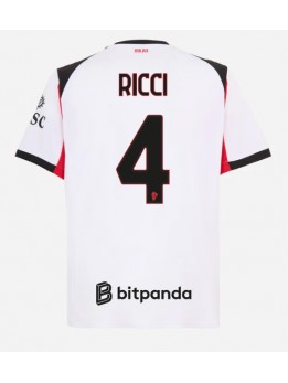 Billige AC Milan Samuele Ricci #4 Bortedrakt 2025-26 Kortermet